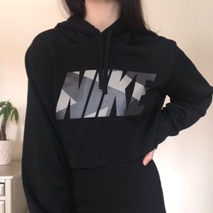 Nike Black Crop Hoodie Sz small